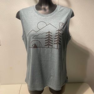 Womens Toad&Co Hemp Daily Tank size M Blue Slate